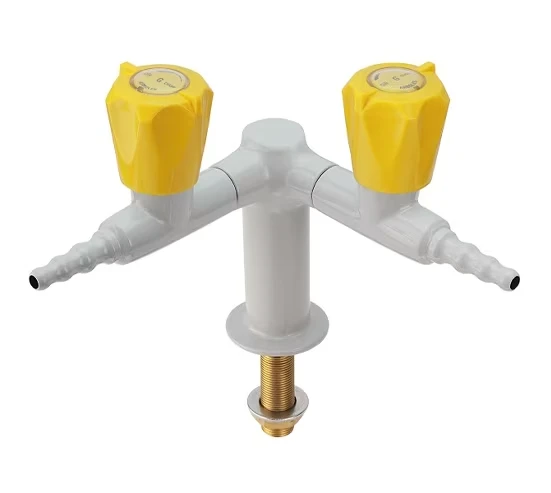 Double Headed Laboratory Tap - Enhanced Fluid Control for Scientific Applications Model 4