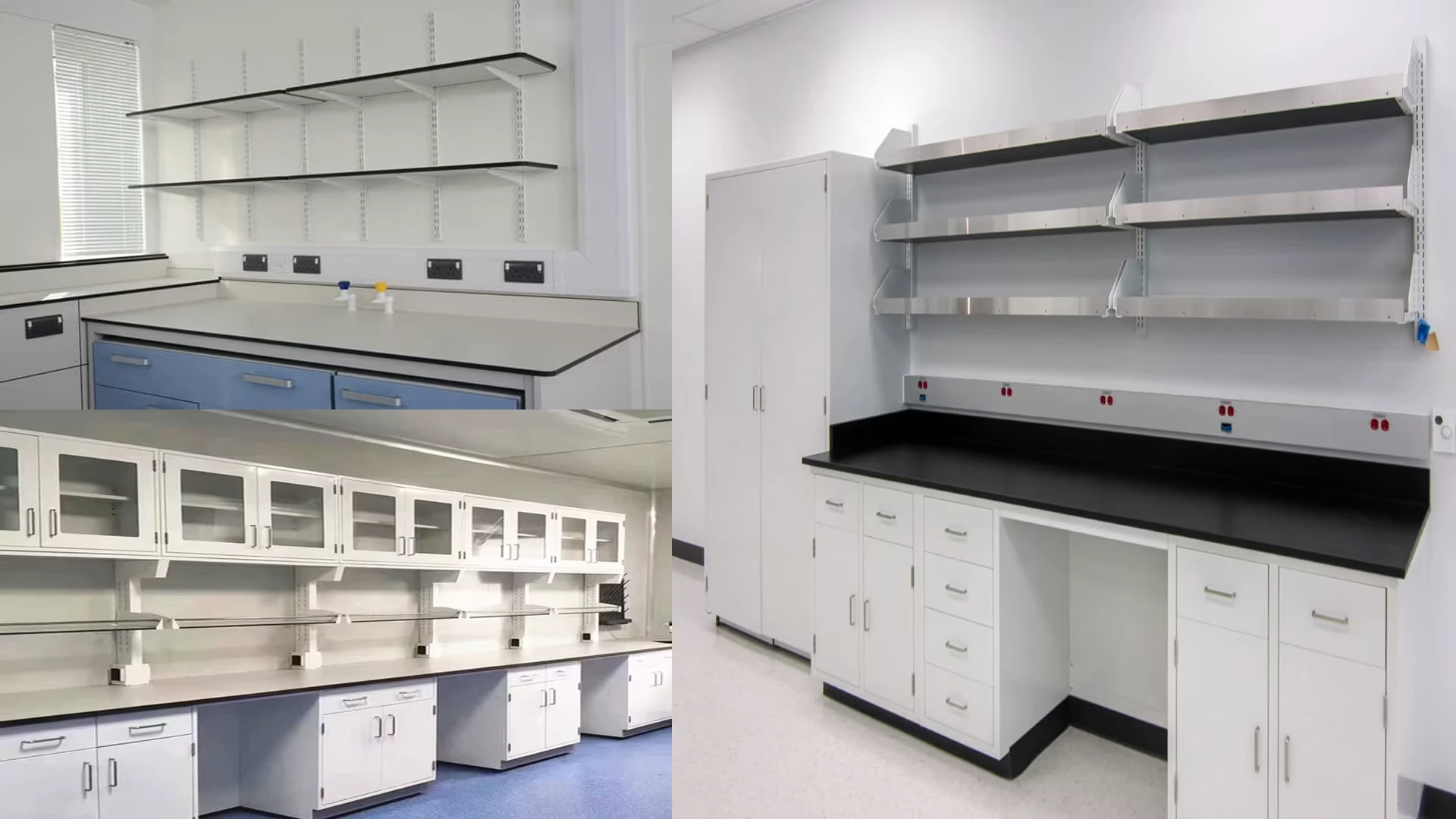 Innovative Laboratory Wall-Mounted Workspace - Space-Efficient Scientific Storage Solution Model 1